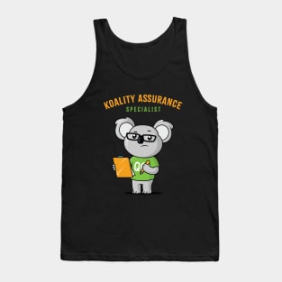 Koala Bear Quality Assurance Specialist Tank Top